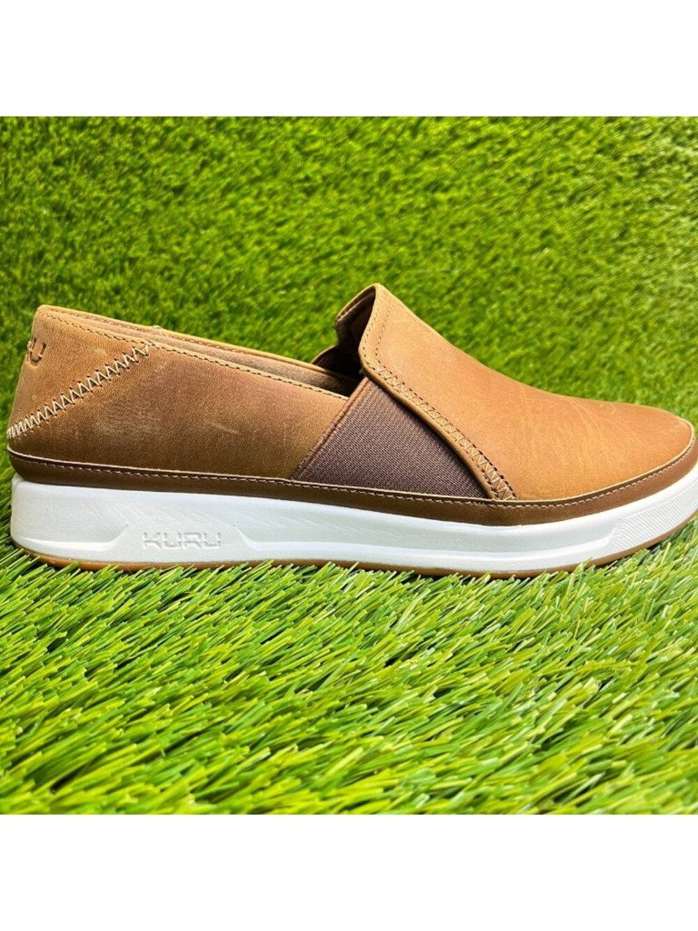 KURU Brown Slip-On Loafers